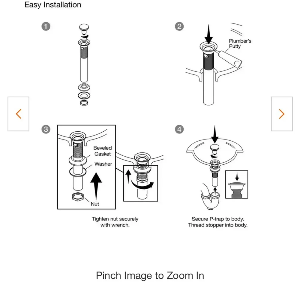 Kohler Vibrant Brushed Nickel Clicker Drain with Overflow - Brushed Nickel (3).